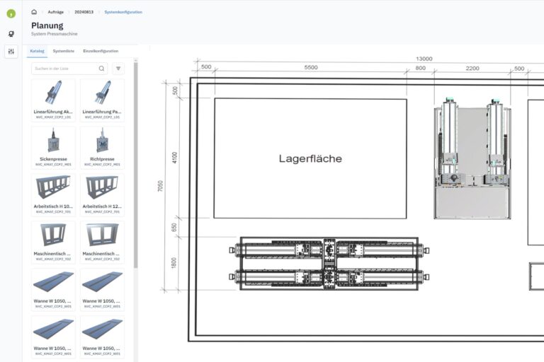 3D Systemkonfiguration Lagerflaeche